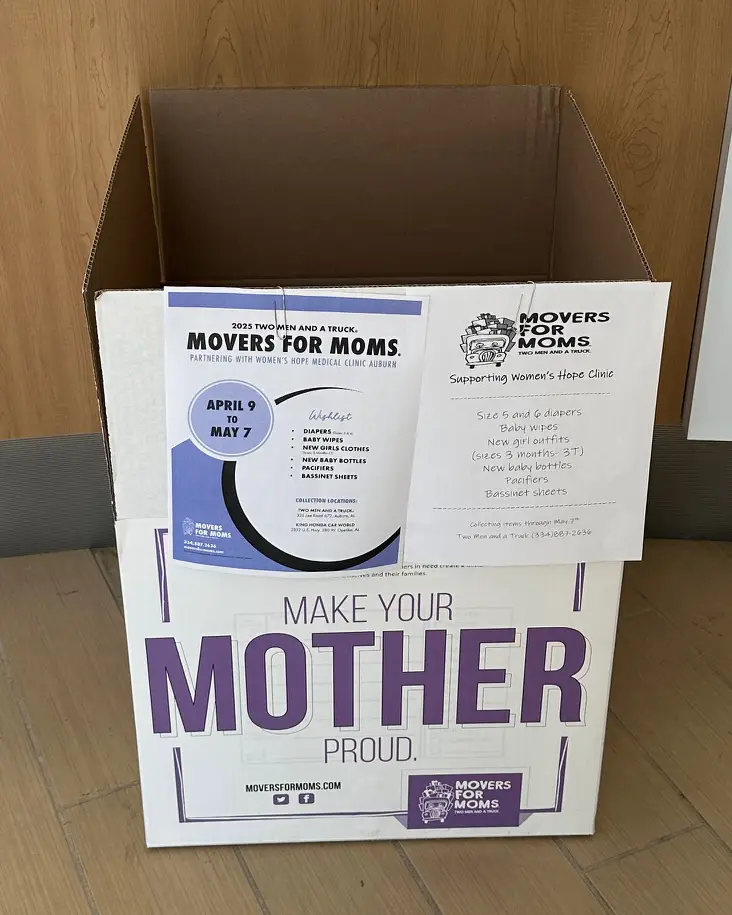 Movers for Moms drop off box